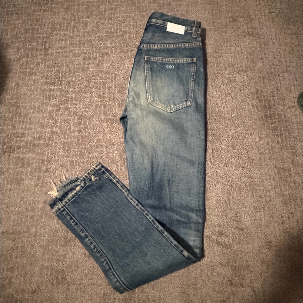 CQY Vintage straight Salvage Denim Jeans